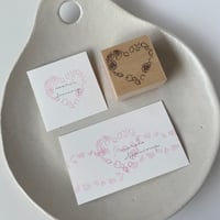 【A33】バラのハートリースのスタンプ