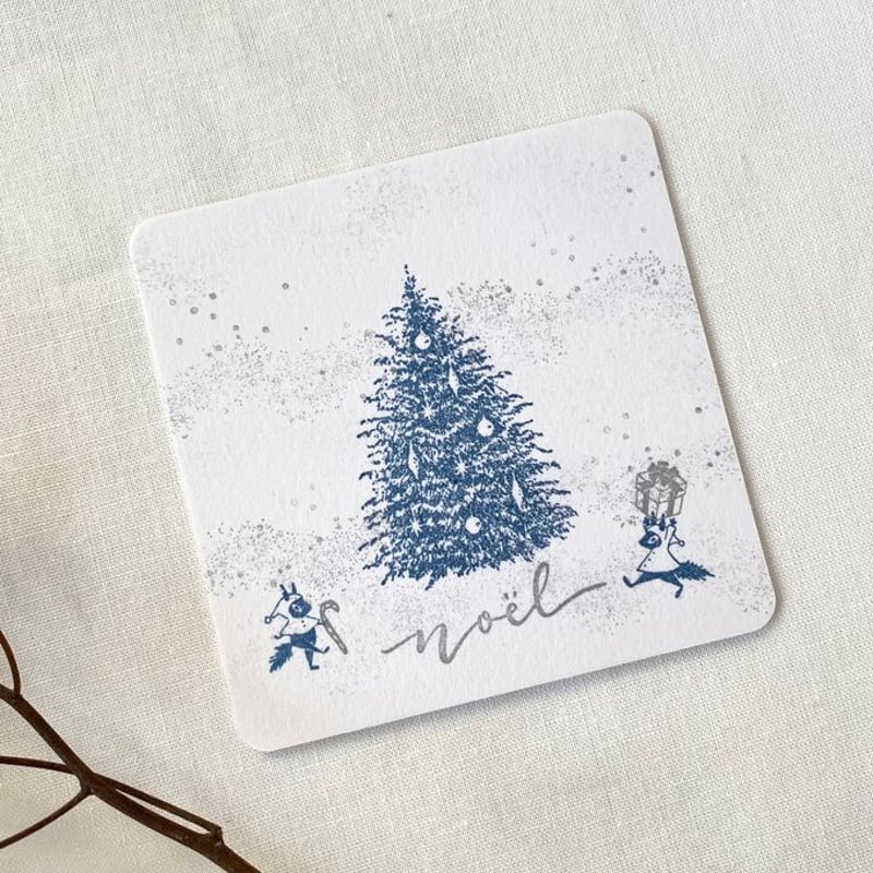 A77】クリスマスツリーのスタンプ | moriringo.com