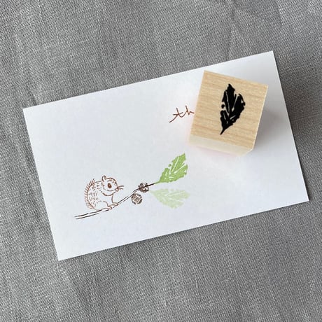 【A36】紫陽花の葉っぱ部分のはんこ