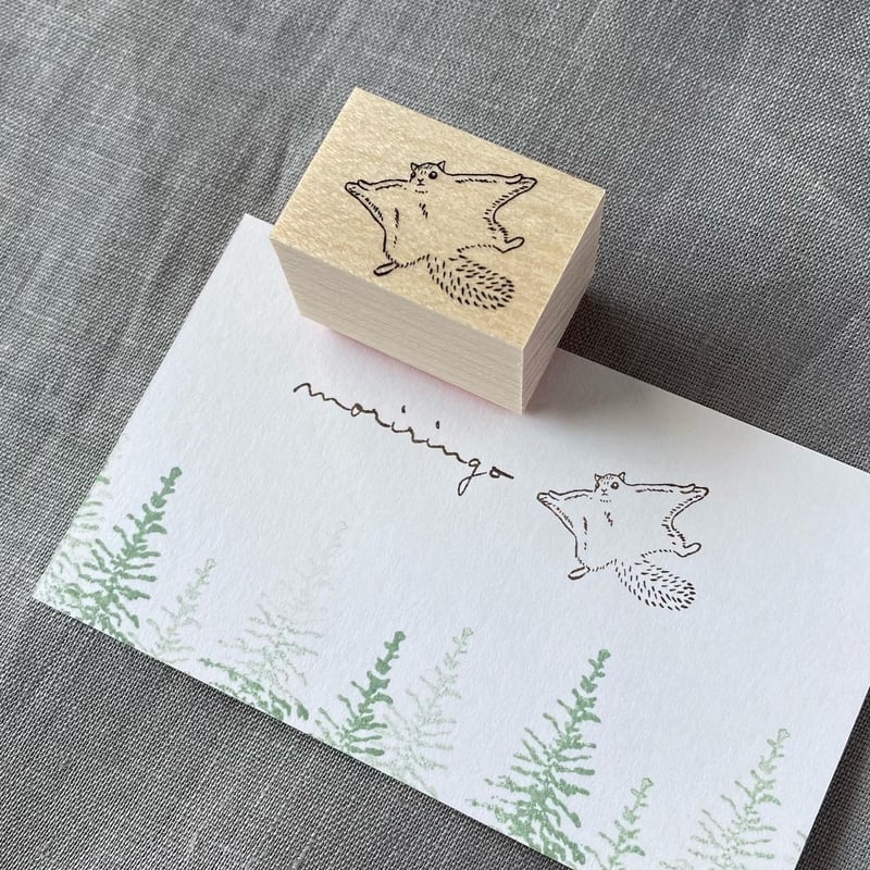 A38】飛ぶモモンガのスタンプ | moriringo.com