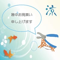 【暑中お見舞い申し上げます】デザインボトル