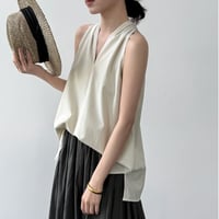 drape flow sleeveless top　/2color　un2079