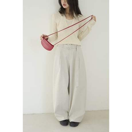 belt wide slacks　/2color  un1780