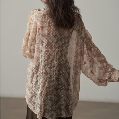 sheer patterned overshirt　/2color　un1846