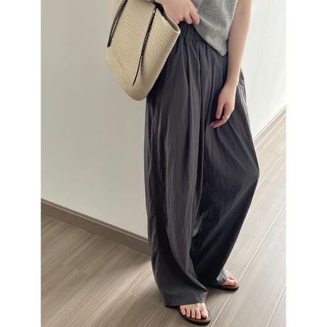 gather relaxed pants /4color　un1115