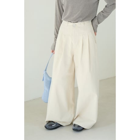 tuck wide pants　/2color  un1782