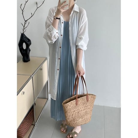 long sheer shirt　un1008
