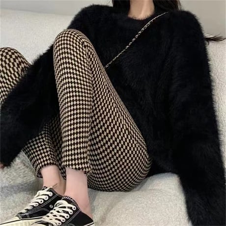 crewneck shaggy knit /4color　un1532