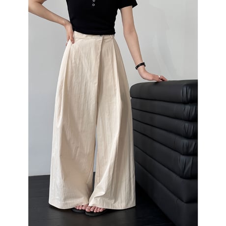 wide silhouette tuck pants　/3color　un2087