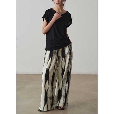nuance patterned wide leg pants　un1160