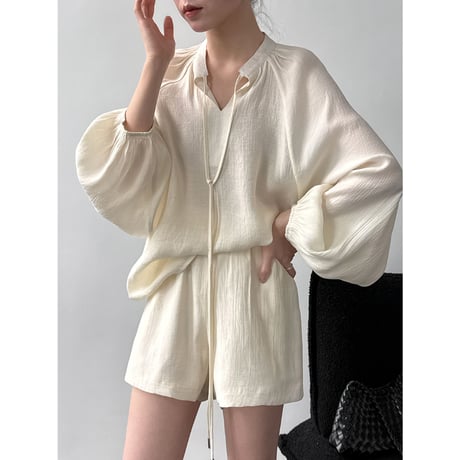 balloon sleeve relaxed setup　/3color　un2084