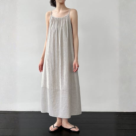 stripe airy camisole dress　/2color　un2111