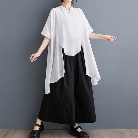 asymmetrical blouse　/4color　un1764