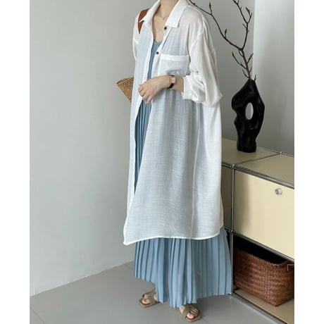 long sheer shirt　un1008
