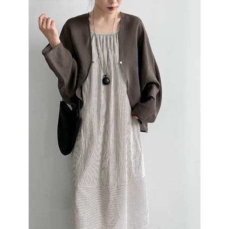 stripe airy camisole dress　/2color　un2111