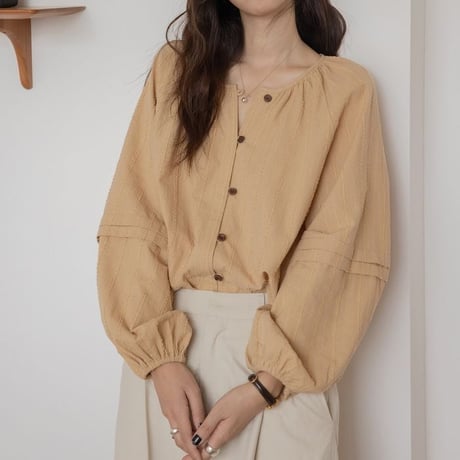 baloon sleave blouse /2color　un1057