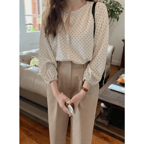 chiffon shirts/2color　un1613