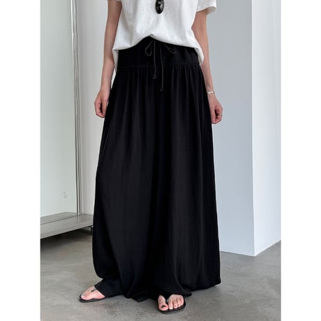 drawstring wide flare pants　/2color　un2000