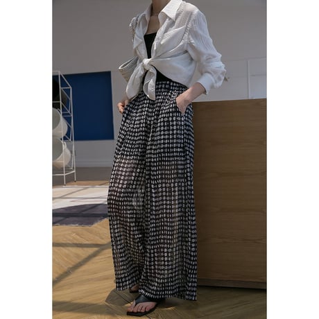 dot pattern relax pants　un1156