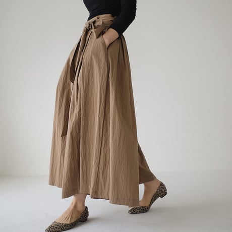 wide ribbon pants /2color　un1166