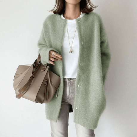 medium knit cardigan /5color　un1493