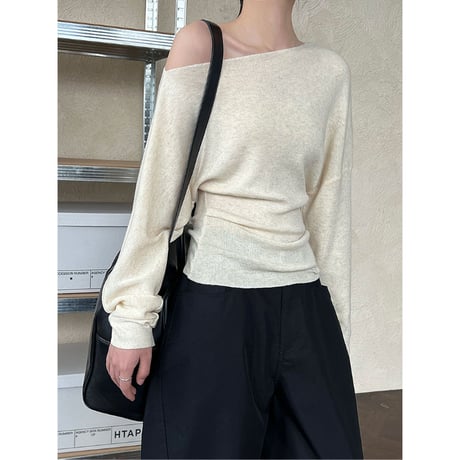 one shoulder knit /6color　un1691