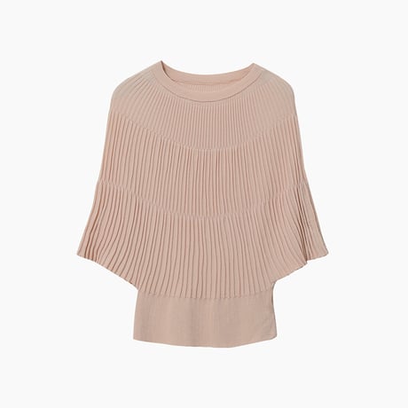 rib knit puff sleeve top　/3color　un1900