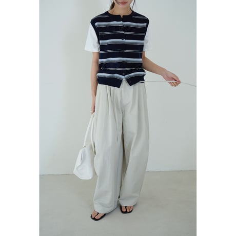 stripe knit T-shirt　/2color  un1773