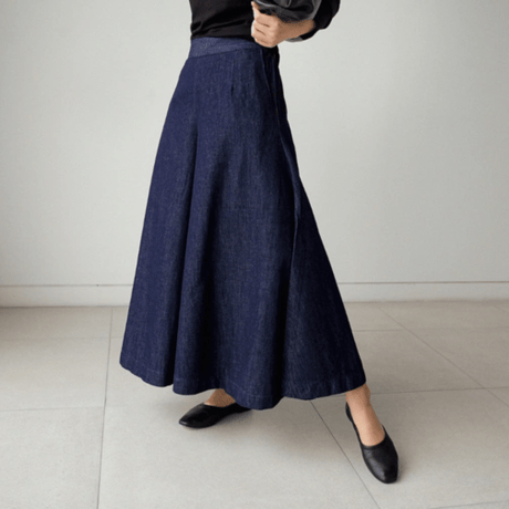 wide demim pants　un1372