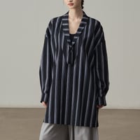 striped relaxed pullover shirt　un1849