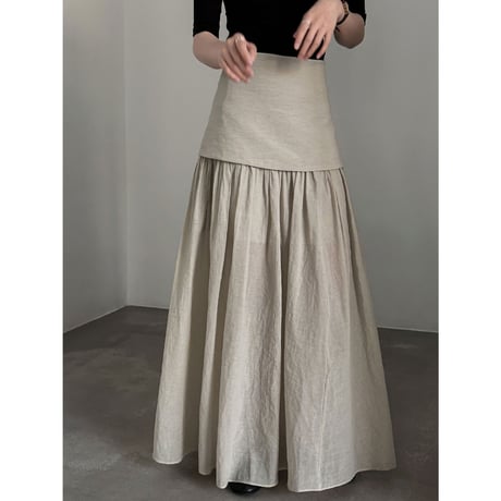 sheer layered maxi skirt　/3color　un2005