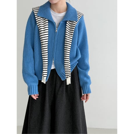 turtleneck zip sweater /3color　un1692