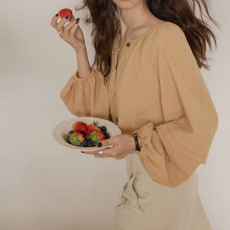 baloon sleave blouse /2color　un1057