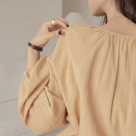 baloon sleave blouse /2color　un1057