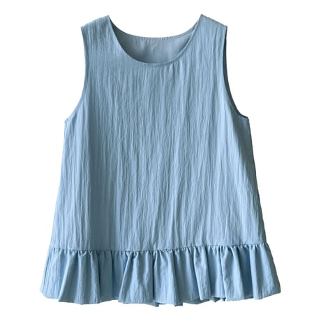 frill hem sleeveless blouse　/3color　un2043