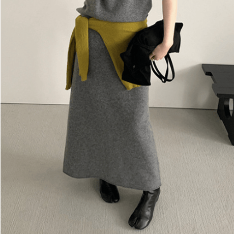 wool slim skirt /2color　un1645