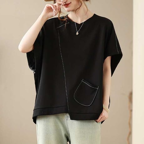 asymmetry pocket top　/2color　un1861