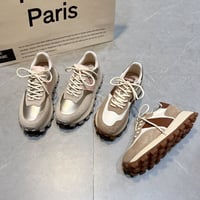★color block lace-up sneaker /2color　un1175