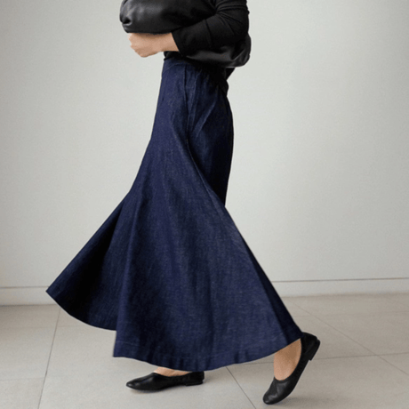 wide demim pants　un1372