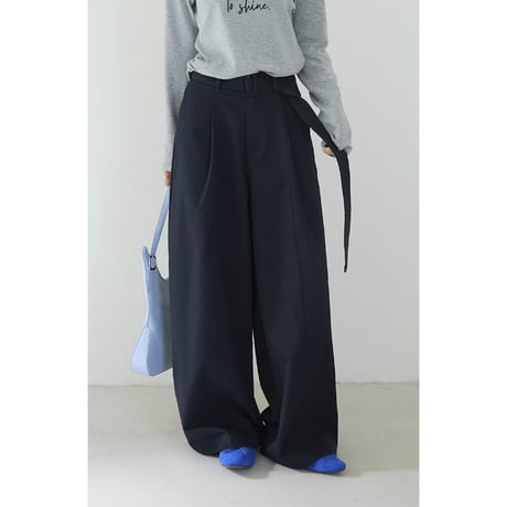 belt wide slacks　/2color  un1780