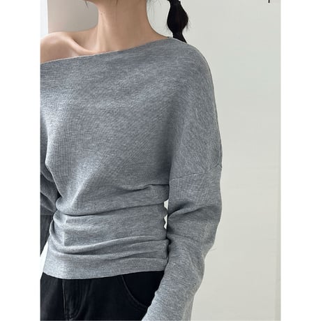 one shoulder knit /6color　un1691