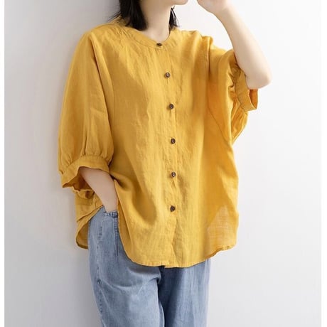 lantern sleeve shirt/6color　un1611