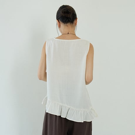 ruffle hem blouse　/2color　un2075