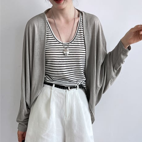 border airy cardigan set　/2color　un2096