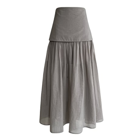 sheer layered maxi skirt　/3color　un2005
