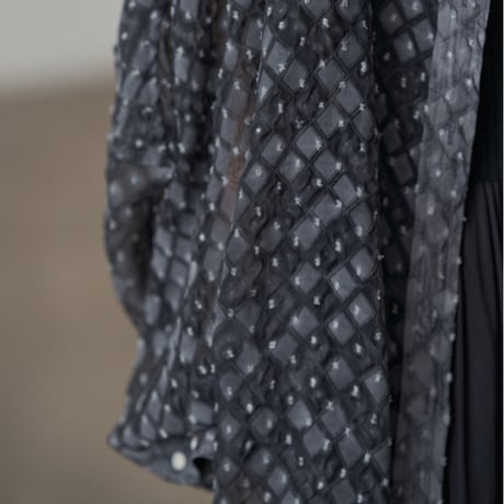 sheer patterned overshirt　/2color　un1846