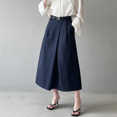 a-line tuck skirt /2color　un1139