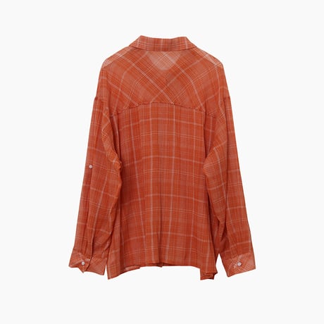 sunset check sheer shirt　un2066