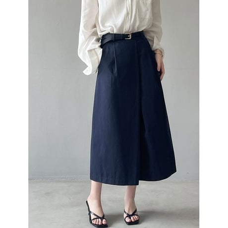 a-line tuck skirt /2color　un1139