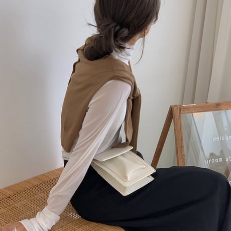 sheer high neck pullover /5color　un1074